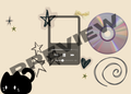 Retro Music & Cat Kindle Insert Download (7” x 5”)